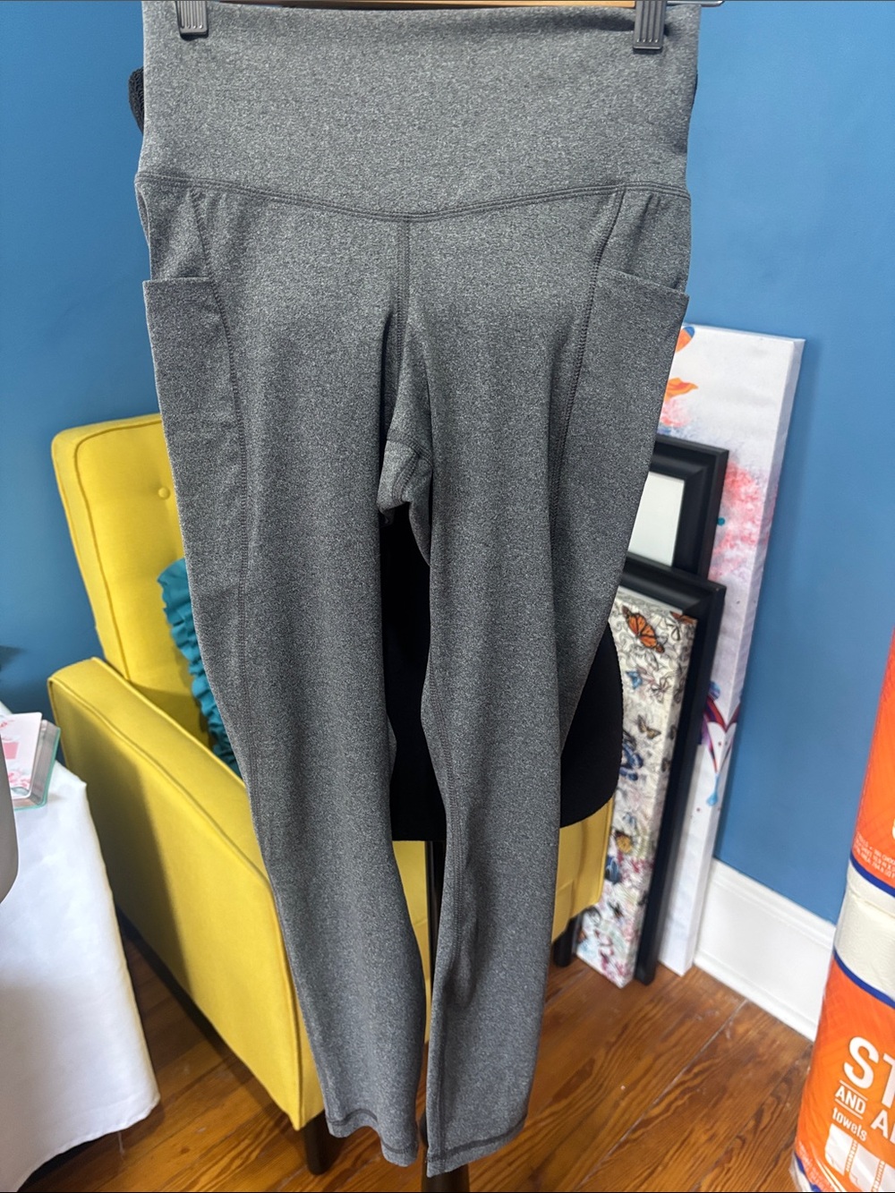 Member's Mark Everyday High-Rise Ankle Leggings — Charcoal Gray